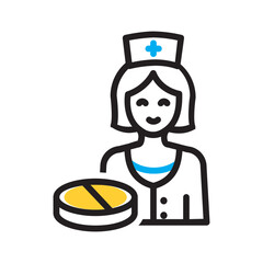 Vector multi color icon for Clinicians