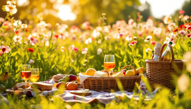 Picknick im Gr&uuml;nen mit klassischen Elementen