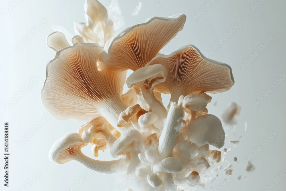 Aufkleber abstract creamy liquid explosion with light brown tones creating a dynamic and swirling composition
