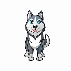 vector illustration of cartoon dog