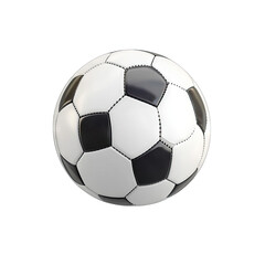 Fototapeta premium classic black-and-white soccer ball featuring a traditional pentagon and hexagon pattern commonly used in the sport of soccer for games and practice