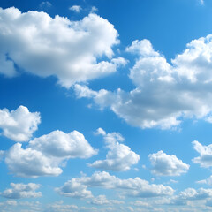 Obraz premium Clouds gathering over serene landscape nature photography bright blue sky tranquil atmosphere