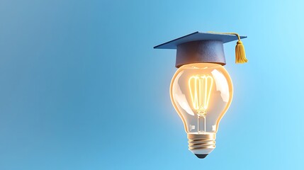 Graduation Lightbulb Concept