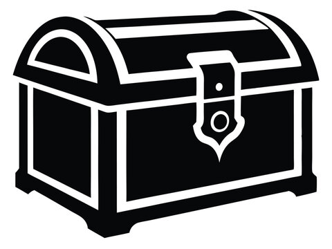 recommend clip art: wooden treasure chest silhouette, treasure chest flat vector icon. Treasure chest vector silhouette icon illustration