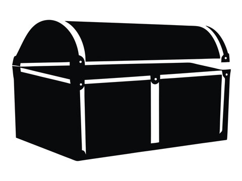 recommend clip art: wooden treasure chest silhouette, treasure chest flat vector icon. Treasure chest vector silhouette icon illustration