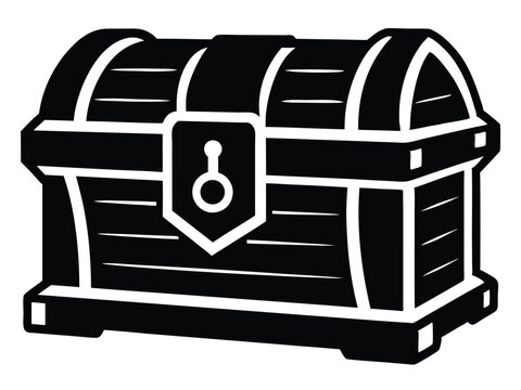 recommend clip art: wooden treasure chest silhouette, treasure chest flat vector icon. Treasure chest vector silhouette icon illustration