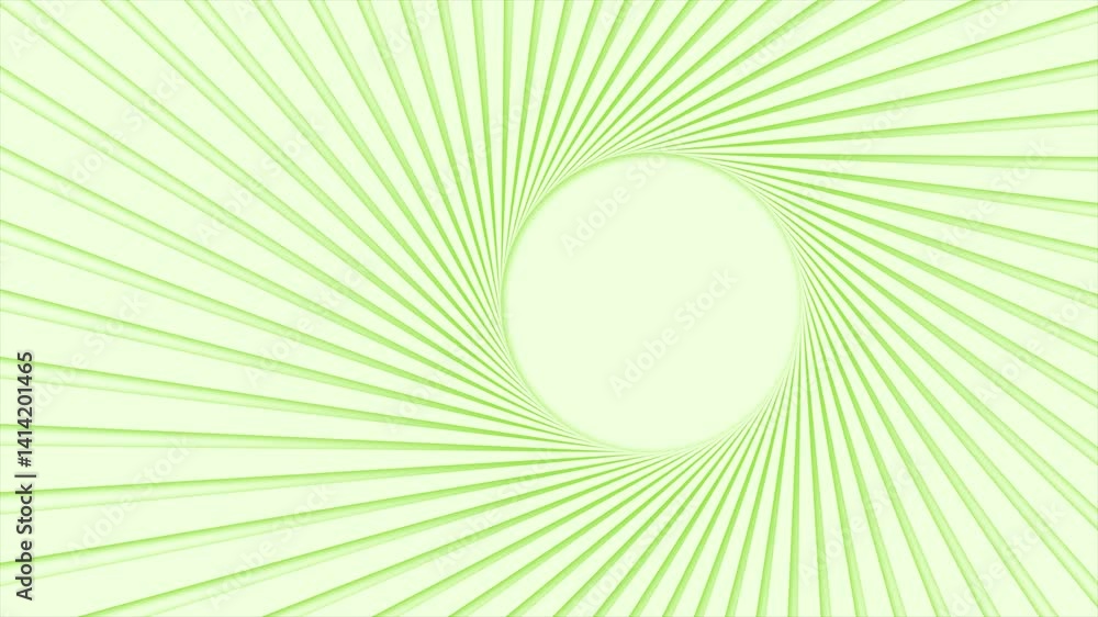 Poster lime green color rotating stripes retro radial modern design loop able geometrical background