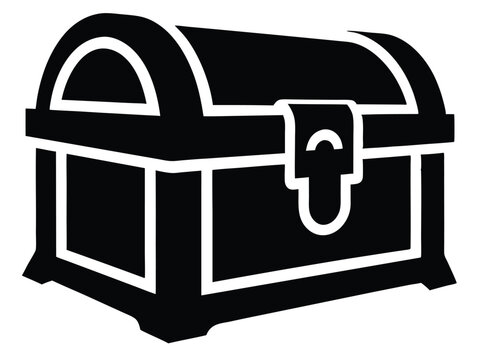 recommend clip art: wooden treasure chest silhouette, treasure chest flat vector icon. Treasure chest vector silhouette icon illustration