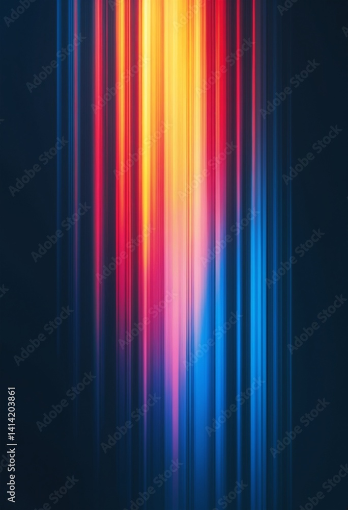 Aufkleber Abstract dark background of light with stripes of colourful rays moving from the center