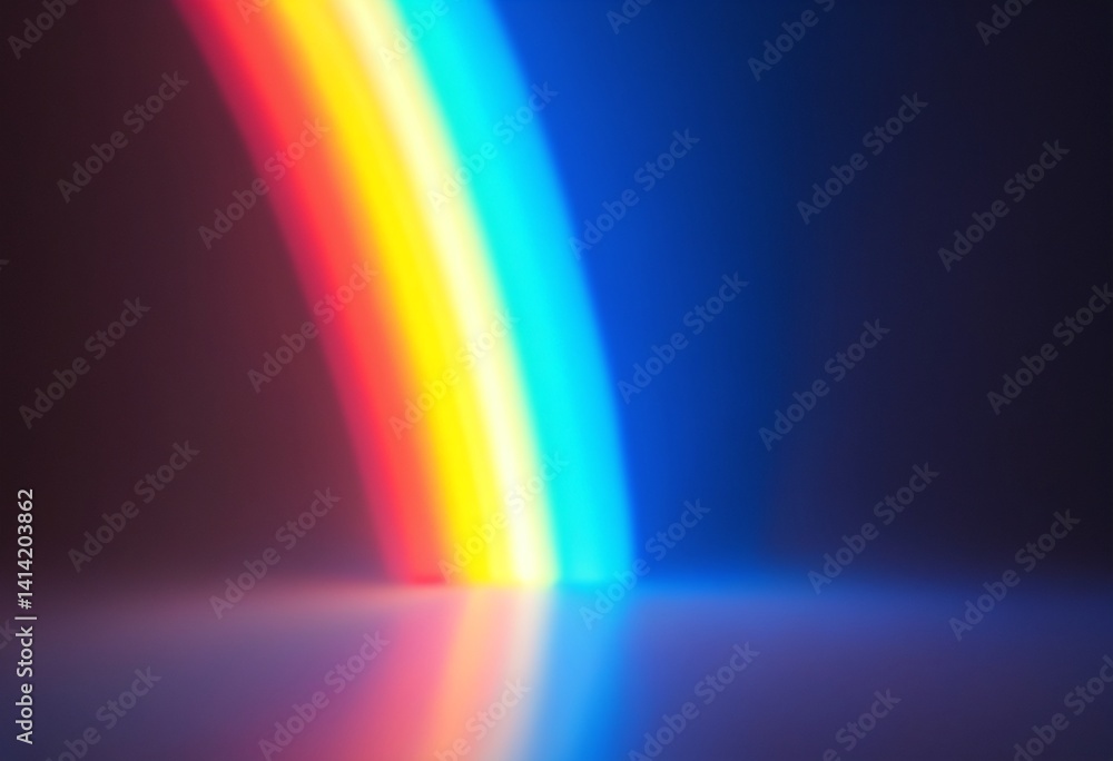 Aufkleber Abstract dark background of light with stripes of colourful rays moving from the center