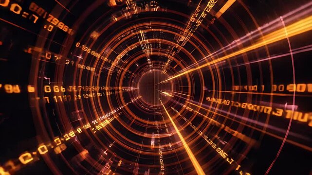 Abstract data tunnel.  Fast digital vortex