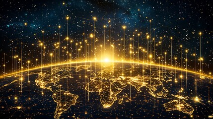 Naklejka premium Global network connectivity. 
