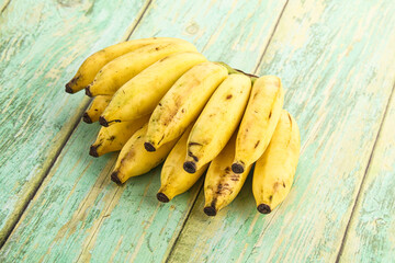 Mini yellow banana fruit heap