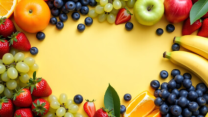 Colorful Fresh Fruit Background – High-Quality Healthy Food Photography