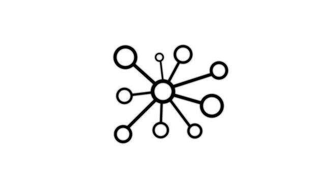 Technology, internet and networking concept icon. Logistic management, organizing and controlling resources to meet the needs 4k anemaiton.