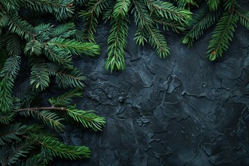 Christmas and New Year decoration, fir tree background. Professional photo