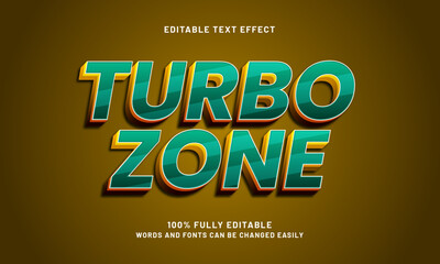 Fototapeta premium turbo zone editable text effect with a speed and street text style