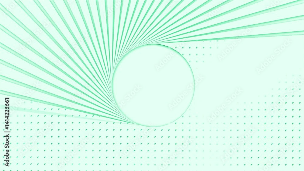 Aufkleber turquoise color rotating stripes retro radial halftone design loop able geometrical background