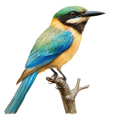Fototapeta premium lilac breasted roller isolated on white