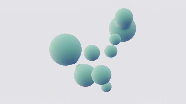 Abstract 3D horizontal pastel matte colours gradient soft spheres liquid oil splashing fluid join link bubbles blob loop animation satisfaction light white backgrounds smooth flow poster concepts