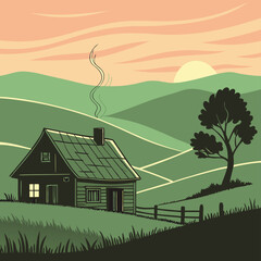 landscape with house