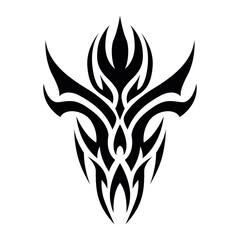 Fierce tribal flame tattoo design vector