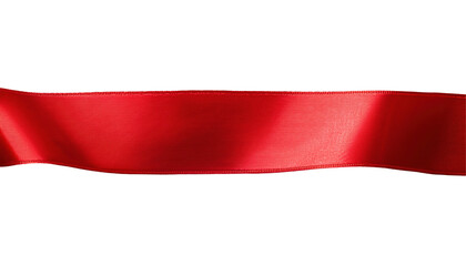 Obraz premium Elegant Red Satin Ribbon for Crafting and Gift Wrapping on transparent background