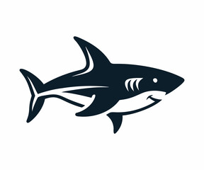 Powerful Shark Silhouette Design for Branding or Graphic Use