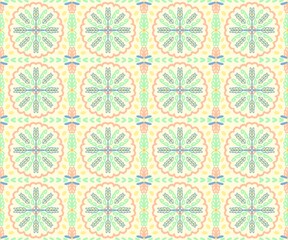 A little cute abstract flower with geometric pattern in spring pastel tone 