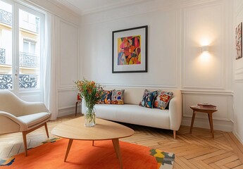 Fototapeta premium Colorful Interior Design Mockup – Vibrant and Stylish Home Decor