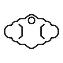 Bow display card icon vector. Hair bow card illustration sign. Hair clip card symbol or logo.