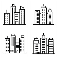 Fototapeta premium building city icon set 