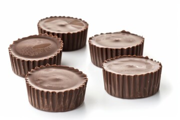 Delicious handcrafted chocolate treats arranged elegantly on a clean white background isolated on transparent background