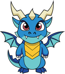 hybrid demon dragon with electric horns logo on