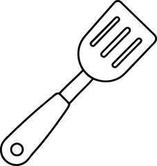 Spatula Icon Vector | Cooking, Baking & Kitchen Tool Line Art