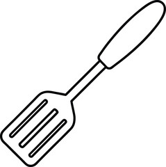 Spatula Icon Vector | Cooking, Baking & Kitchen Tool Line Art