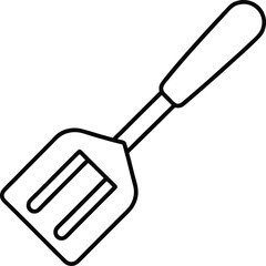 Spatula Icon Vector | Cooking, Baking & Kitchen Tool Line Art