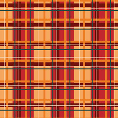 Orange, ginger, fall patchwork gingham tartan check plaid grid seamless pattern tablecloth blanket