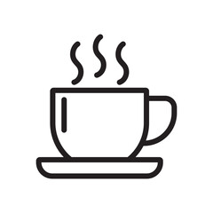 Cup line icon. Hot tea icon. Coffee cup line icon.