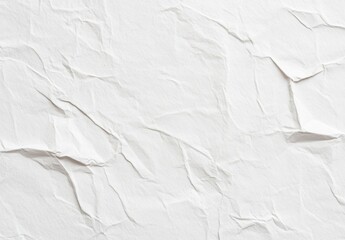 Obraz premium Close-Up of Crumpled White Paper Texture Background with Blank Space for Design or Banner Use