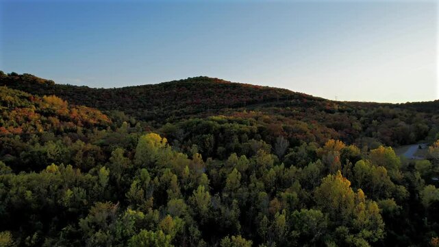 Autumn Skies and Beautiful Landscapes In Branson, Missouri &ndash; 4K Aerial Drone Footage