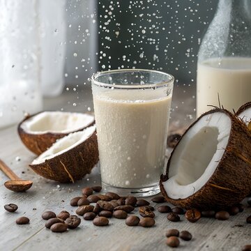 coffee and cocount milk