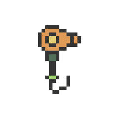hair dryer retro pixel art