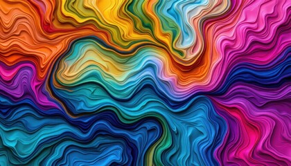 Vibrant abstract color explosion digital art colorful swirls bright environment artistic perspective