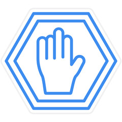 Obraz premium Stop icon style