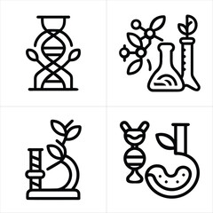 biology icon set

