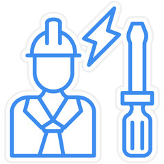 Electrician icon style