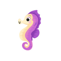 seahorse element isolated illustration cartoon