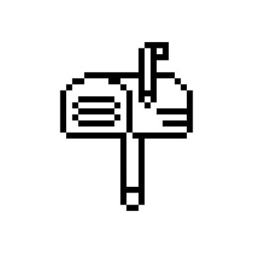 post mail vintage object pixel art