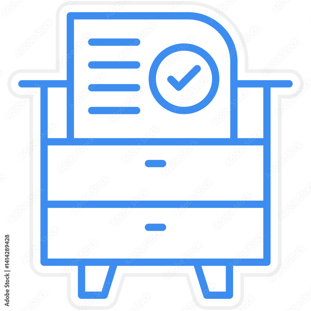 Poster files in drawer icon style